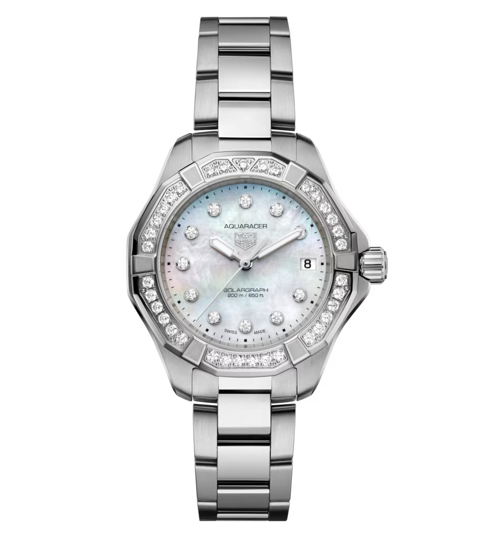 TAG Heuer Aquaracer Professional 200 Solargraph Watch with Stainless Steel Bracelet